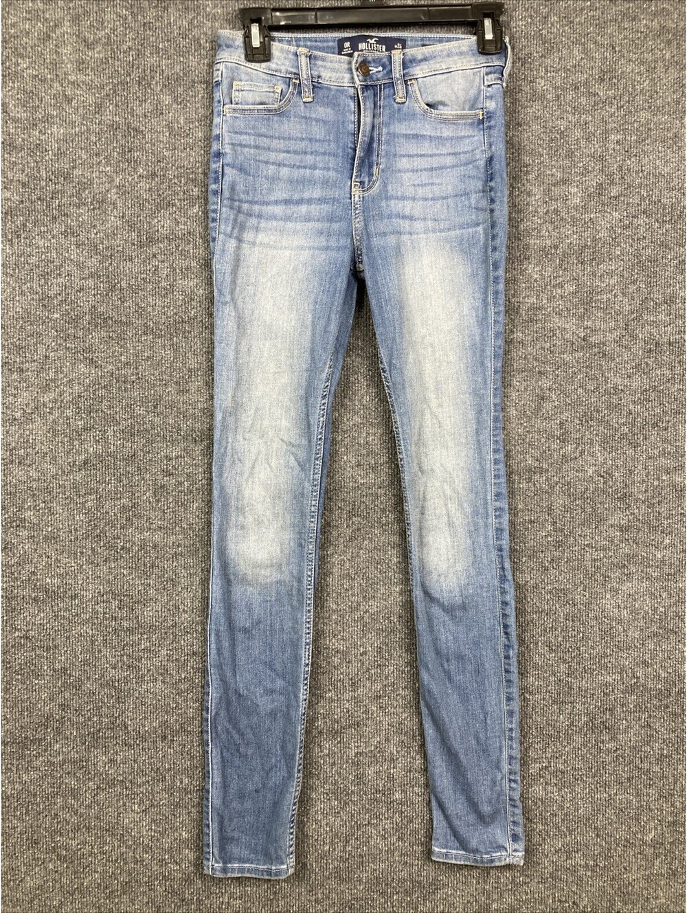 Hollister Juniors Size 0R 24 x 30 High Rise Super Skinny Stretch Blue Jeans EUC